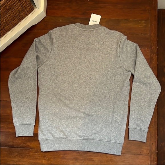 NWT Bally 1851 Melange Cotton Embroidered Logo Sweatshirt in Gray - Picture 9 of 16